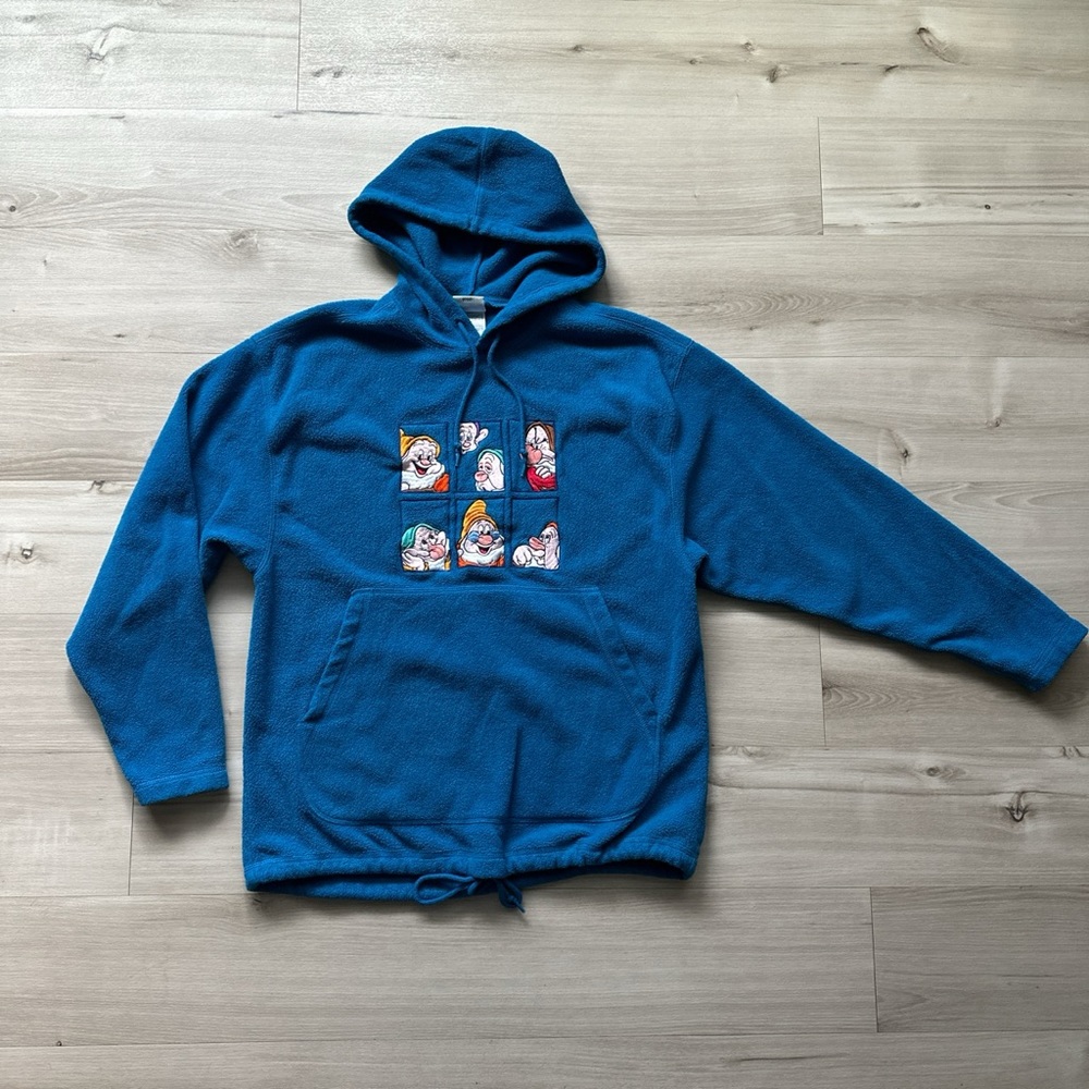 Vintage 90s Disney Store 7 Dwarves Drawstring Hoodie